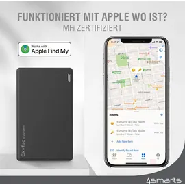 4smarts SkyTag Wallet schwarz 2er Set