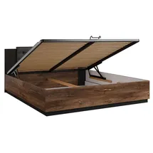 petits-meubles Alec 180 x 200 cm Braun/Schwarz