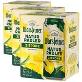 Warsteiner Naturradler Zitrone mit 2% Alkohol und 100% natürlich, naturtrübes Radler, Dosenbier EINWEG (4 x 0.5 L Dose) im praktischen 4er-Pack (Packung mit 3)