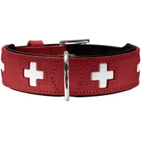 Hunter Swiss Halsband rot/schwarz 55