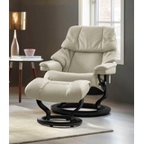 Stressless Relaxsessel STRESSLESS Reno Sessel Gr. Leder BATICK, Classic Base Schwarz-S, Relaxfunktion-Drehfunktion-PlusTMSystem-Gleitsystem, B/H/T: 75 cm x 96 cm x 75 cm, beige (cream batick) Lesesessel und Relaxsessel