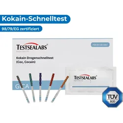 Kokain Drogenschnelltest (Coc, Cocain), 100 ng/ml, Menge: 5 Stück
