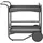 Brafab Garten-Servierwagen Trolly, Anthrazit - aus Aluminium, mit Rollen
