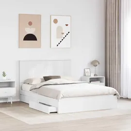 vidaXL Aufbewahrungsbett 140 x 200 cm Weiß