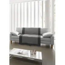 Biederlack Sofaschoner BIEDERLACK "Cotton Cover Salt & Pepper", grau (anthrazit), B:100cm L:200cm, Baumwolle, Polyacryl, Polyester, Sesselschoner, mit Fransen