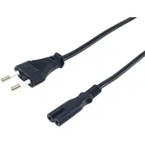 Equip Hochwertiges Netzkabel, C7 auf 2pin Euro, 1.8m