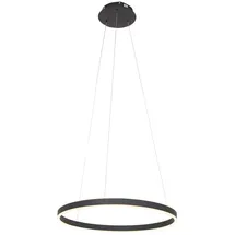 Steinhauer Hängelampe Pendelleuchte Esszimmerlampe LED dimmbar, schwarz, Ring-Design, Küche