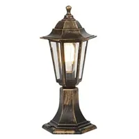 QAZQA Außen-Stehlampe New haven, ohne Leuchtmittel, E27, Gold/Messing, Klassisch