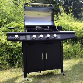 TAINO Drehspieß 106 cm Stahl rot, schwarz, silber