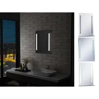 vidaXL Badezimmer-Wandspiegel mit LED und Ablage 50×70 cm