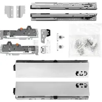 Vasalat BLUM Schubladenschienen TANDEM Zargenhöhe 83mm, 30kg, NL400mm, grau,