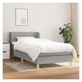 vidaXL Boxspringbett 100 x 200 cm Hellgrau