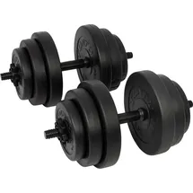 Tunturi Vinyl Kurzhantel-Set 28 kg schwarz/grau
