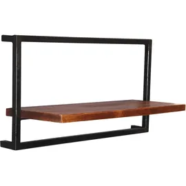 SIT Möbel Panama Wandregal 95 x 25 x 75 cm Antikschwarz