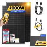 onLite: 900 Watt Balkonkraftwerk - ohne Halterung / 2.11 kWh / 3m