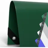 Hago Allzweck-Abdeckplane 5,0x8m - 650g/m2 Grün UV-resistent, wasserfest, PE/PVC, reißfest, für Außen & Innen, mit Alu-Ösen - Grün