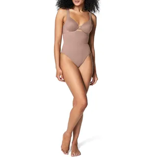 SPANX sculpt Seamless Power High Waist Thong - Damen Shapewear Dessous - Nahtloser Tanga - Keine sichtbaren Slip-Linien, Cafe au Lait, M - M