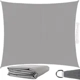 gardlov Sonnensegel Rechteckig 3x2 m für zuverlässigen Sonnenschutz Wasserdicht inkl. Befestigung Garten Strand Camping 23163, Farbe:Grau