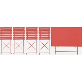 sweeek - Klappbarer Bistro-gartentisch aus Stahl mit 4 Stühlen