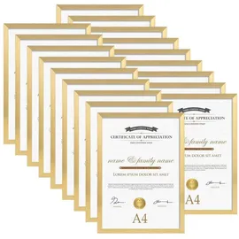 luxuskollektion Bilderrahmen Gold A4 21x29,7 cm 18er Set