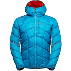 La Sportiva Daunen-Winterjacke Pinnacle Down (leicht, Wärmeisolierung, Skitouring) tropicblau/cherryrot Herren