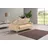 Egoitaliano "Francine Designsofa, Loungesofa mit Dauerschlaffunktion, Breite 233 cm", mit Bettfunktion, Leder »BULL« (champagner), Fußfarbe chrom beige