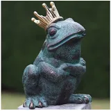 bronZartes Gartenfigur Bronzeskulptur "Froschkönig David" als Wasserspeier