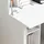 vidaXL Schreibtisch mit Tür Weiß 71.5 x 31.5 x 106.5 cm Holzwerkstoff