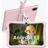 Kinder Tablet 10 Zoll, Tablet Kinder mit 7 GB RAM, 64 GB ROM (1 TB TF), kinder tablet ab 6 jahre, WiFi-6, BT5.0, OTG, Vorinstallierte Kinder Apps, - Rosa