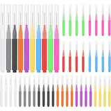 AOOSA 50 Stück Interdentalbürsten, Zahnzwischenraumbürsten mit Rutschfestem Griff, Interdentalbürsten Bunt für Zahnreinigung Zwischenräume Mundreinigung Zahnspangen (10 Farben)