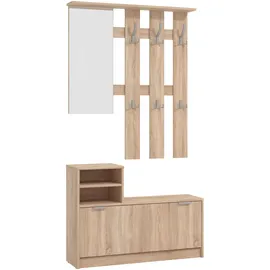 INOSIGN Ravenna Dielenschrank 100 x 29 x 191,5 cm braun