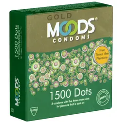 GOLD «1500 Dots Condoms» prickelnde Kondome mit Noppen (3 Kondome) 3 St