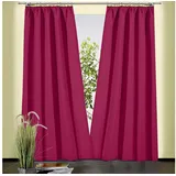 WECKBRODT Vorhang Sento (1 St), Kräuselband, blickdicht, Baumwolle, blickdicht, matte Struktur, unifarben, Gardine, Store rot 135 cm x 150 cm