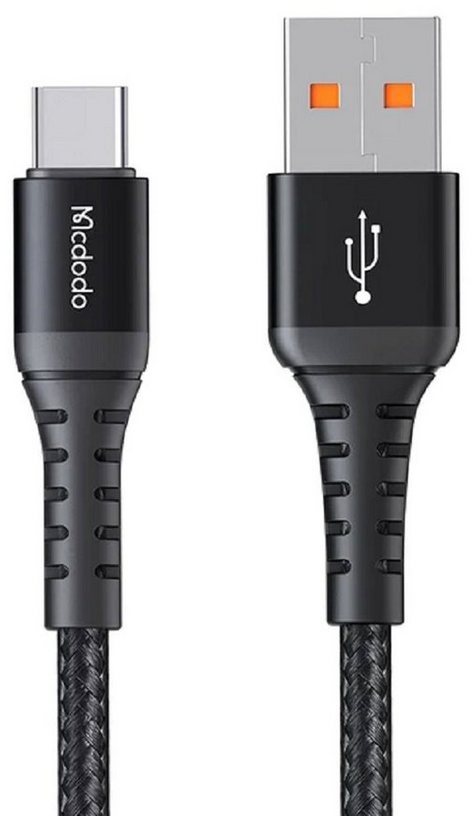 mcdodo Schnellladekabel Typ-C Schwarz 1m Smartphone-Kabel, (100 cm) schwarz