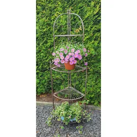 Ambiente Haus Eckregal 4 Böden 157 cm Antikbraun