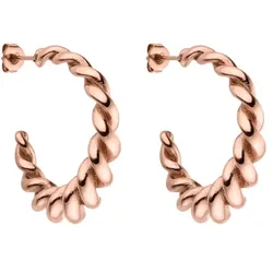Purelei Ohrringe Twisted in Kordel-Optik Rosegold Damen 