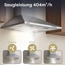 Ciarra CBCS6201-FBM Wandhaube 60 cm Silber