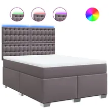 vidaXL Boxspringbett 140 x 200 cm Grau