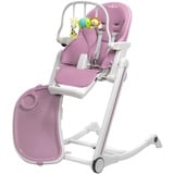 Engel & Storch Baby Hochstuhl ADELLE Babystuhl Kinderhochstuhl mitwachsender Hochstuhl Verstellbar und Klappbar, Abnehmbares Tablett und inklusive Spielebogen - in der Farbe Weiß - Pink