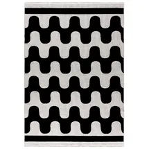 mazovia Designteppich Teppich Zweiseitiger Abstrakt Wohnzimmer Schlafzimmer Esszimmer Büro, 120 x 170 cm, Fußbodenheizung grau|schwarz 120 x 170 cm