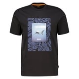 Boss T-Shirt 'Te_Tucan', - Schwarz,Weiß,Hellblau - XXL