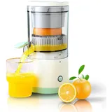 Elektrische Zitruspresse, 360° Automatischer Tragbare USB Aufladung Juicer Entsafter Orangen Zitronen Grapefruitsaft, Schnell Automatisch Leise Leistungsstark, Extraktionsmaschine für Zuhause Küche