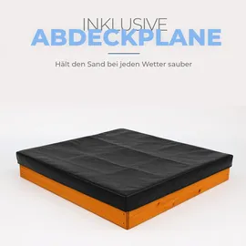 BestLivings Sandkasten mit Abdeckung braun
