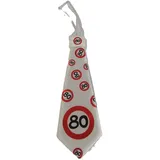 Udo Schmidt Krawatte 80" im Warnschild Design Birthday Geburtstag Party Geschenk Gag - XXL