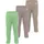 normani Outdoor Sports Normani, Outdoor Sports 3er Pack Baby Merino Unterhose mit Füßen in Beige/Rosa/Grün | Gr.: 74