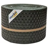 zaun|zu® Sichtschutzstreifen Rattan PE für Doppelstabmatten Grün 26m