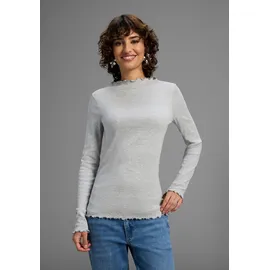 FLASHLIGHTS Langarmshirt Packung, 2er- Pack, 2: Stk. sehr figurbetonte Passform, gekräuselter Ausschnitt, Gr. 50, marine, grau melange, , 99386842-50