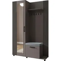 WFL GROUP Linaro Sitzbank 137x42x207 cm Grau