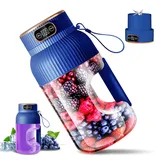 Standmixer Mixer Smoothie Maker mit 1,2 L Mixbehälter, Standmixer Hochleistungsmixer mit 10 Klingen, Smoothie Mixer, Blender mit Impuls/Ice-Crush Funktion, BPA frei (blue)