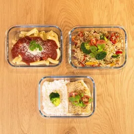 GRIZZLY Frischhaltedose braun rechteckig 1,04 l 3-teiliges Set